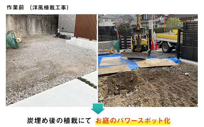 庭に炭を埋める（イヤシロチ）